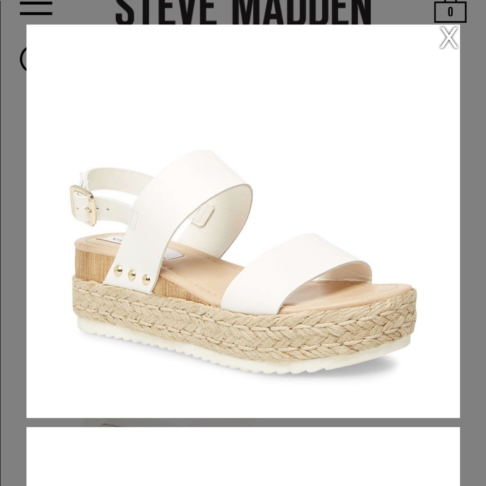 Steve Madden CICI white sandals